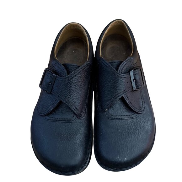 Birkenstock Other - Birkenstock Mens Size 40 US 7-7.5 Black Leather Buckle Strap Trent Loafer Shoes